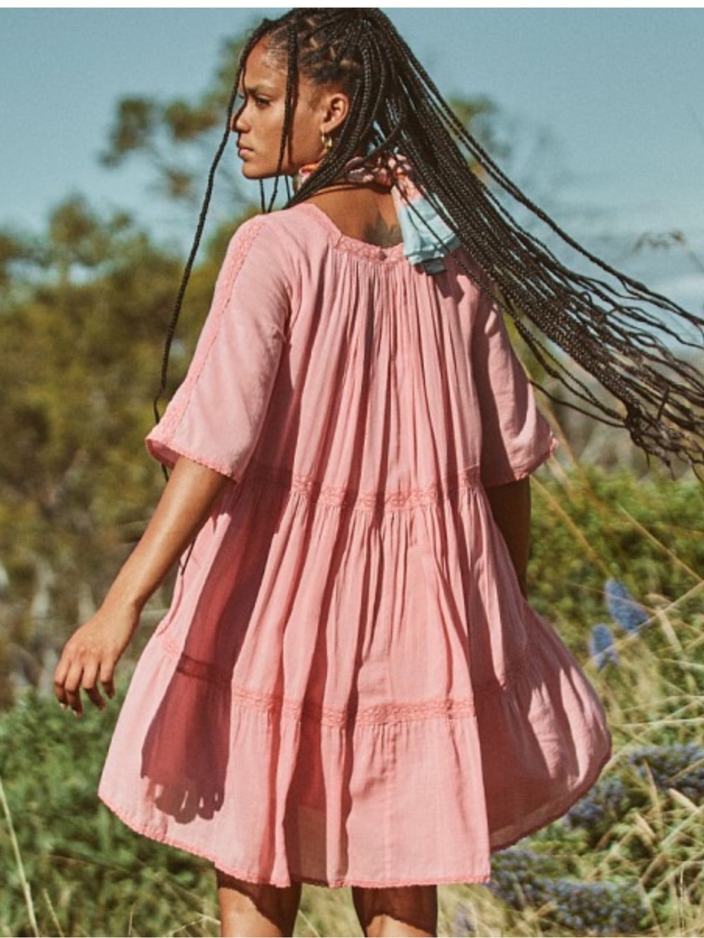 Spell & the Gypsy Harmony Tunic Dress in Peony Pink - Size XL - Picture 2 of 12